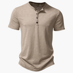 Men's Short Sleeve Henley Shirt - Comfortable Summer Style T-Shirt for Casual Wear and Versatile Looks