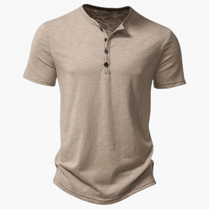 Men's Short Sleeve Henley Shirt - Comfortable Summer Style T-Shirt for Casual Wear and Versatile Looks