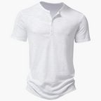 Men's Short Sleeve Henley Shirt - Comfortable Summer Style T-Shirt for Casual Wear and Versatile Looks