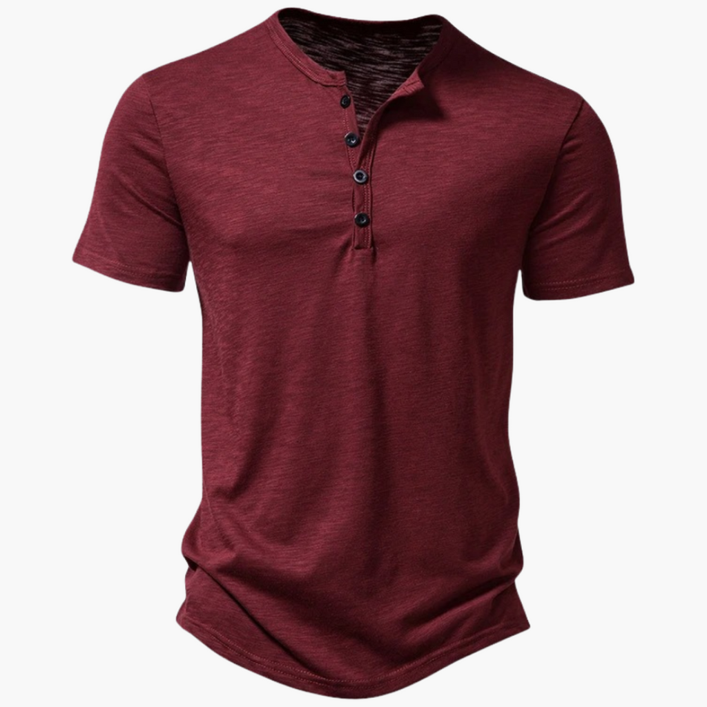 Men's Short Sleeve Henley Shirt - Comfortable Summer Style T-Shirt for Casual Wear and Versatile Looks