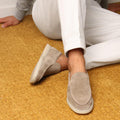 Men's Suede Loafers in Brown - Slip-On Casual and Semi-Formal Footwear for Effortless Style