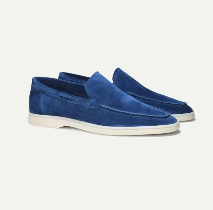 Men's Suede Loafers in Brown - Slip-On Casual and Semi-Formal Footwear for Effortless Style