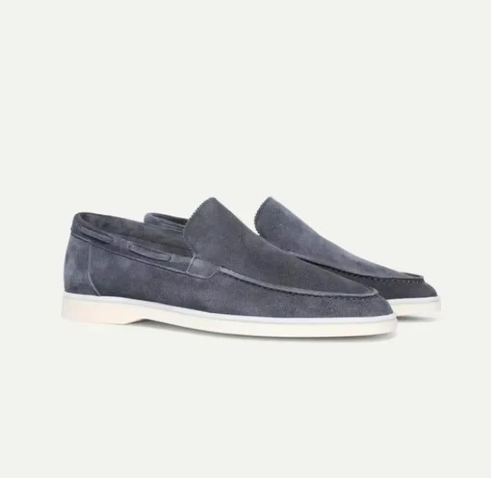 Men's Suede Loafers in Brown - Slip-On Casual and Semi-Formal Footwear for Effortless Style