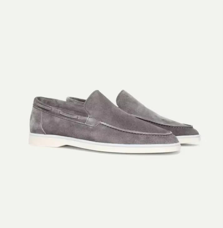 Men's Suede Loafers in Brown - Slip-On Casual and Semi-Formal Footwear for Effortless Style