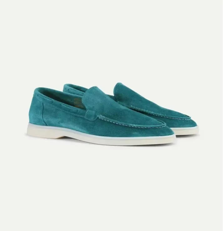 Men's Suede Loafers in Brown - Slip-On Casual and Semi-Formal Footwear for Effortless Style