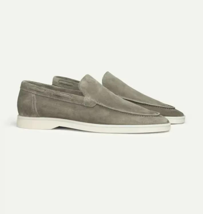 Men's Suede Loafers in Brown - Slip-On Casual and Semi-Formal Footwear for Effortless Style