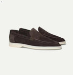 Men's Suede Loafers in Brown - Slip-On Casual and Semi-Formal Footwear for Effortless Style