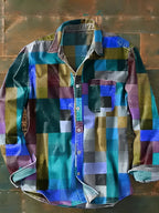 AURENZO™ – PATCHWORK STATEMENT SHIRT