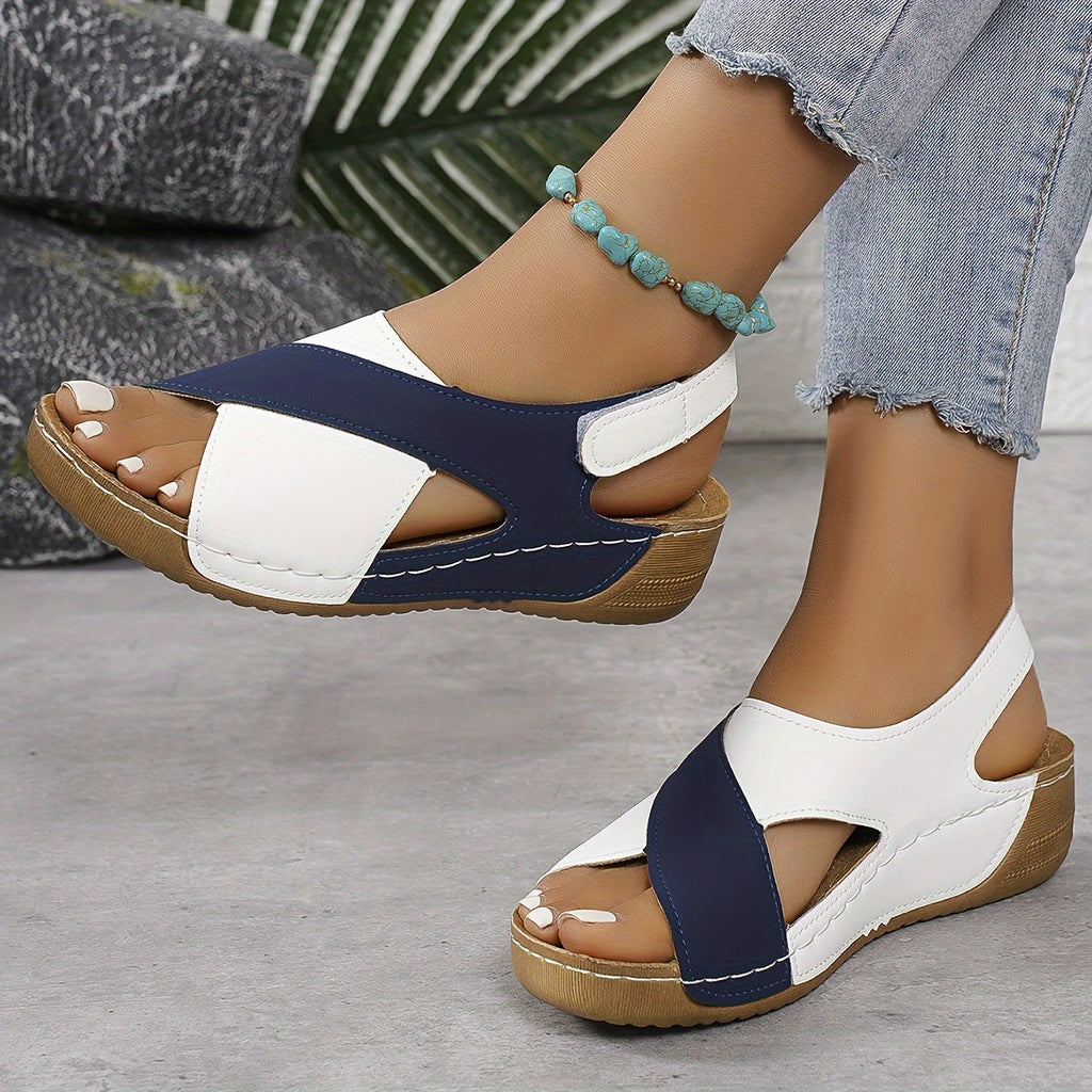 Stylish Two-Tone Women's Sandals for Summer - Comfortable Footwear for Casual Outings and Special Occasions