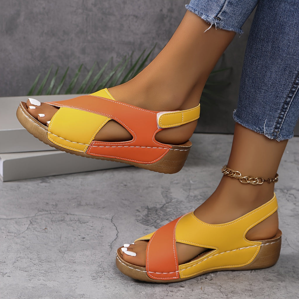 Stylish Two-Tone Women's Sandals for Summer - Comfortable Footwear for Casual Outings and Special Occasions