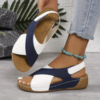 Stylish Two-Tone Women's Sandals for Summer - Comfortable Footwear for Casual Outings and Special Occasions