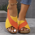 Stylish Two-Tone Women's Sandals for Summer - Comfortable Footwear for Casual Outings and Special Occasions