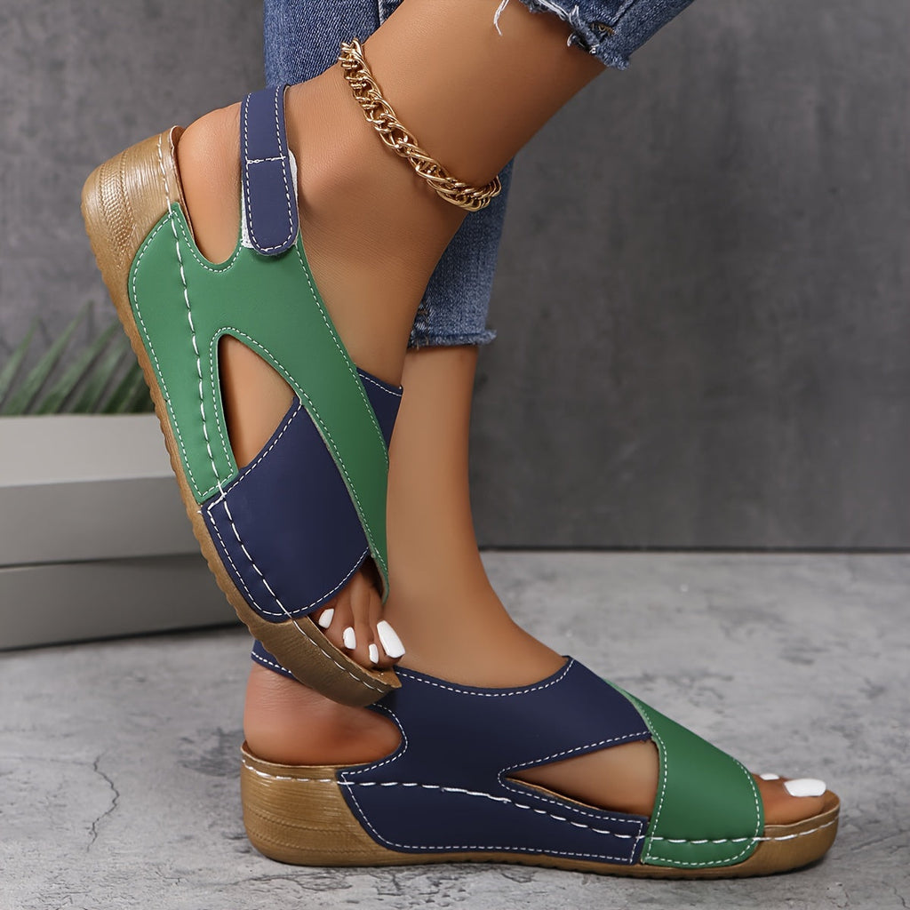 Stylish Two-Tone Women's Sandals for Summer - Comfortable Footwear for Casual Outings and Special Occasions