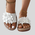 Women's Floral Sandals - Stylish Casual Summer Footwear for Comfortable Outdoor Wear