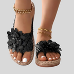 Women's Floral Sandals - Stylish Casual Summer Footwear for Comfortable Outdoor Wear