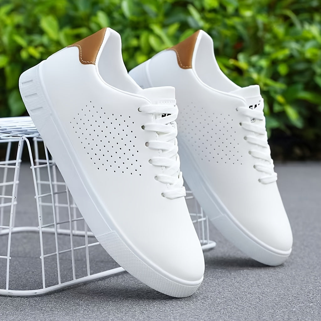 Women's White Slip-On Sneakers - Stylish Low-Top Casual Footwear for Everyday Comfort