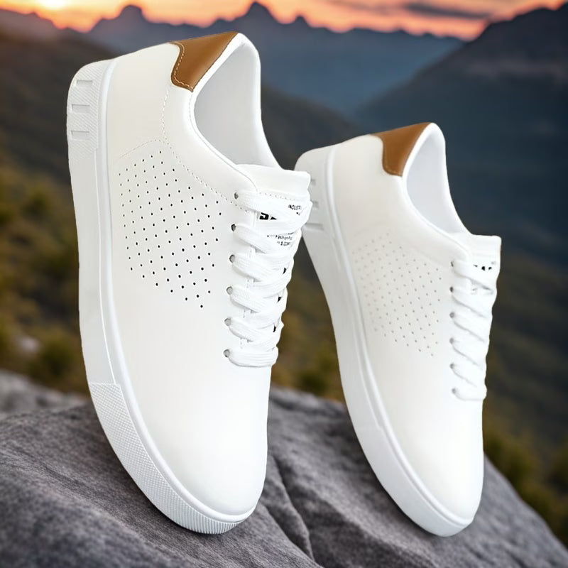 Women's White Slip-On Sneakers - Stylish Low-Top Casual Footwear for Everyday Comfort