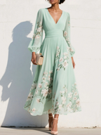 ELYRIA™ – FLORAL CHIFFON MIDI DRESS