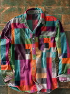 AURENZO™ – PATCHWORK STATEMENT SHIRT