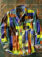 AURENZO™ – PATCHWORK STATEMENT SHIRT