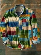 AURENZO™ – PATCHWORK STATEMENT SHIRT
