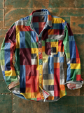 AURENZO™ – PATCHWORK STATEMENT SHIRT