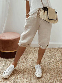 AVELINE – COTTON LINEN SHORTS